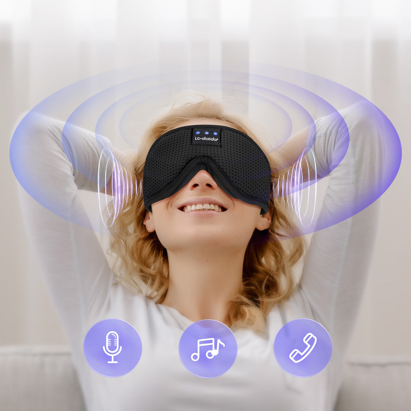 Bluetooth 5.4 Smart Sleep Eye Mask with Music and Call Function