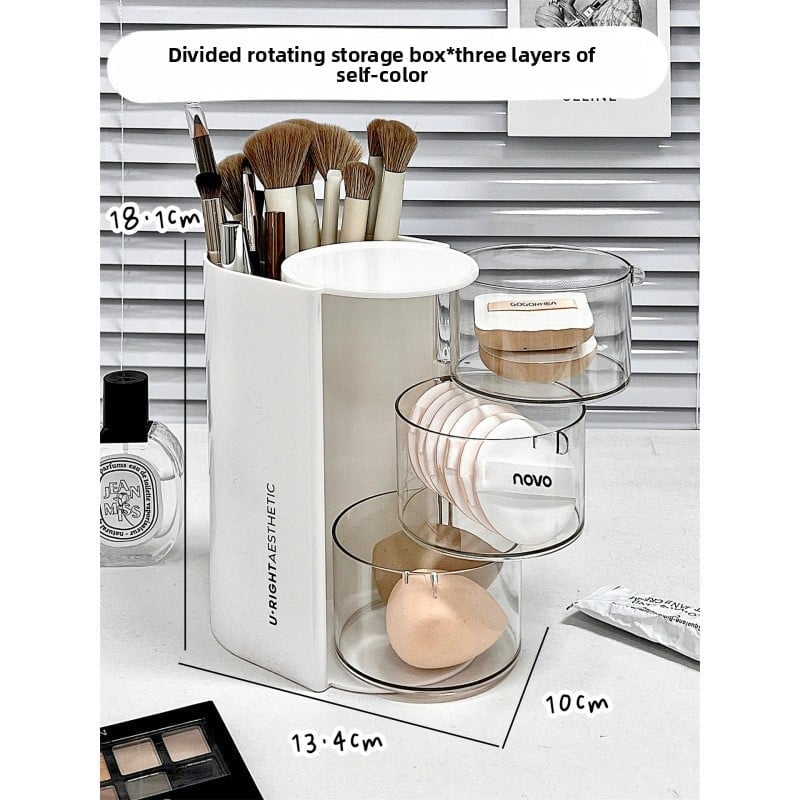 Powder puff storage box