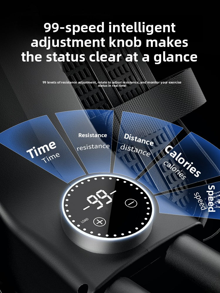 Foldable Smart Rowing Machine with Magnetic Resistance for Home Fitness