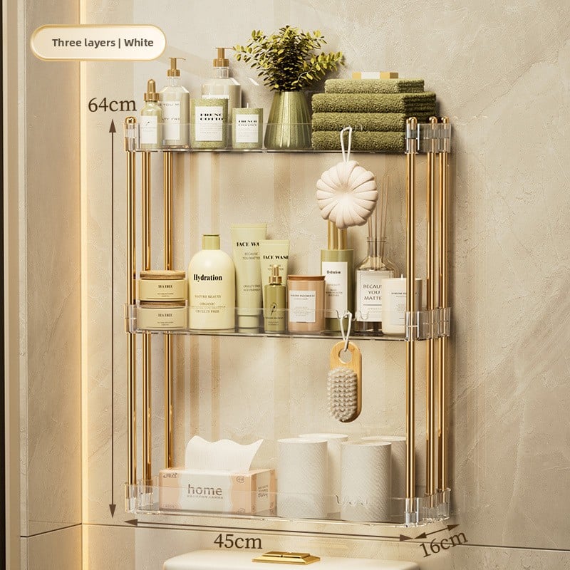 Bathroom Toilet Storage Rack Multi-Tier Wall-Mounted Organizer