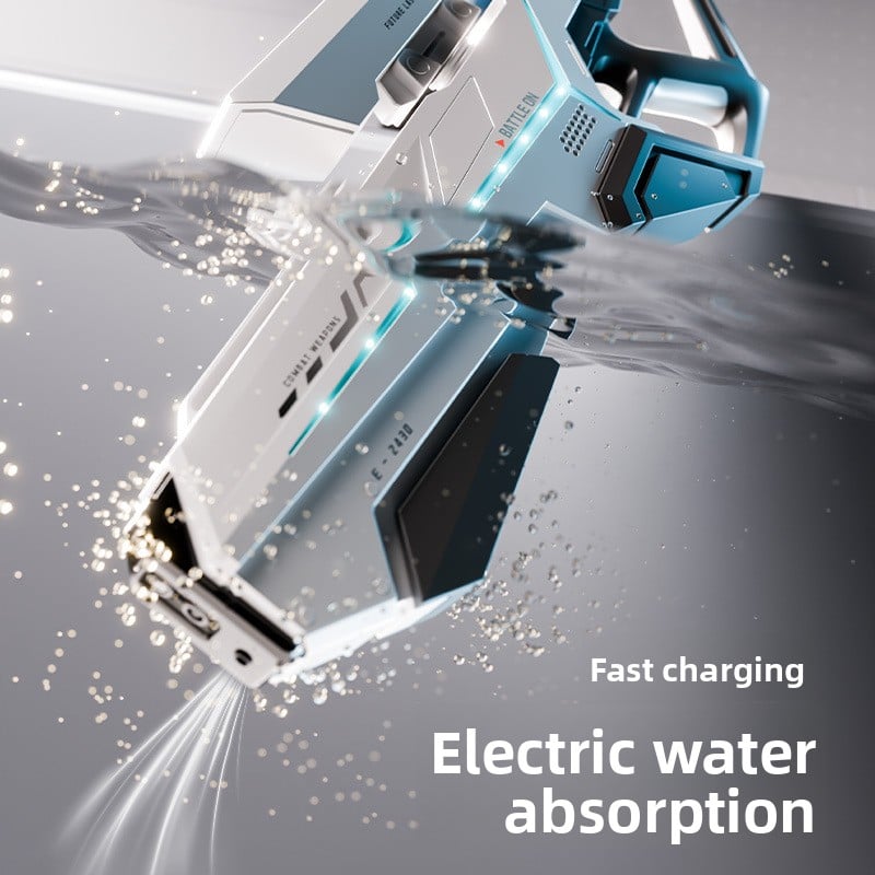 Continuous electric water gun with manual and automatic pulse to