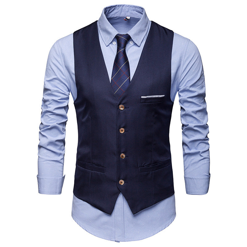 utfitSuit Vest Men's Formal and Casual Business Style Groomsman O