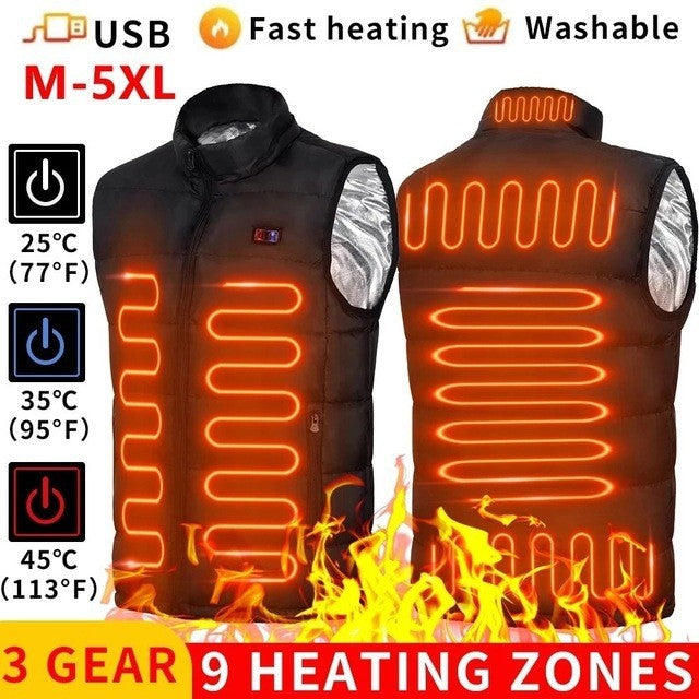 Graphene Heating Vest with Dual Control