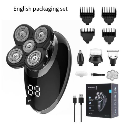 Electric shaver for men, rechargeable multi-functional razor