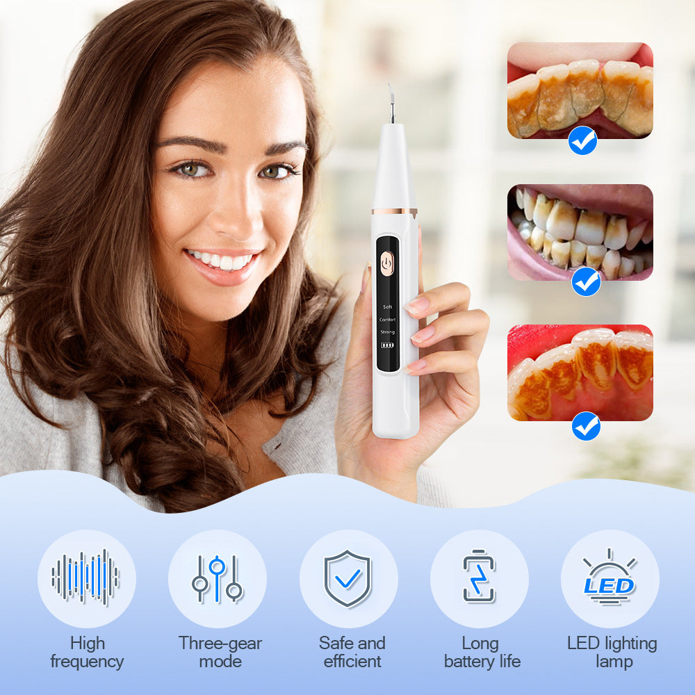 Electric Ultrasonic Tooth Cleaner with LED Light