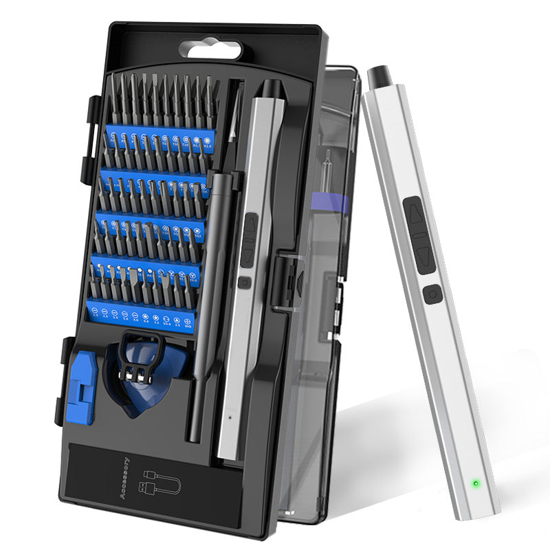 62-in-1 Precision Electric Screwdriver Set with Adjustable Torque and LED Light