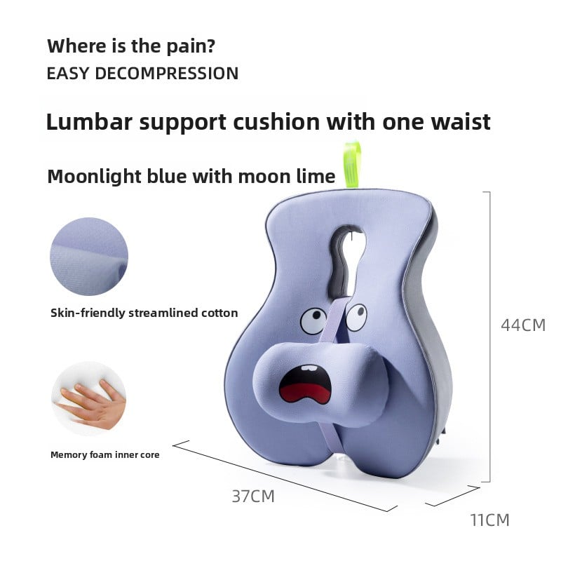 Ergonomic Memory Foam Back Support Cushion for Office Chair