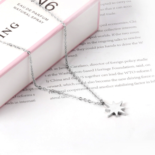 Geometric Electroplated Stainless Steel Necklace