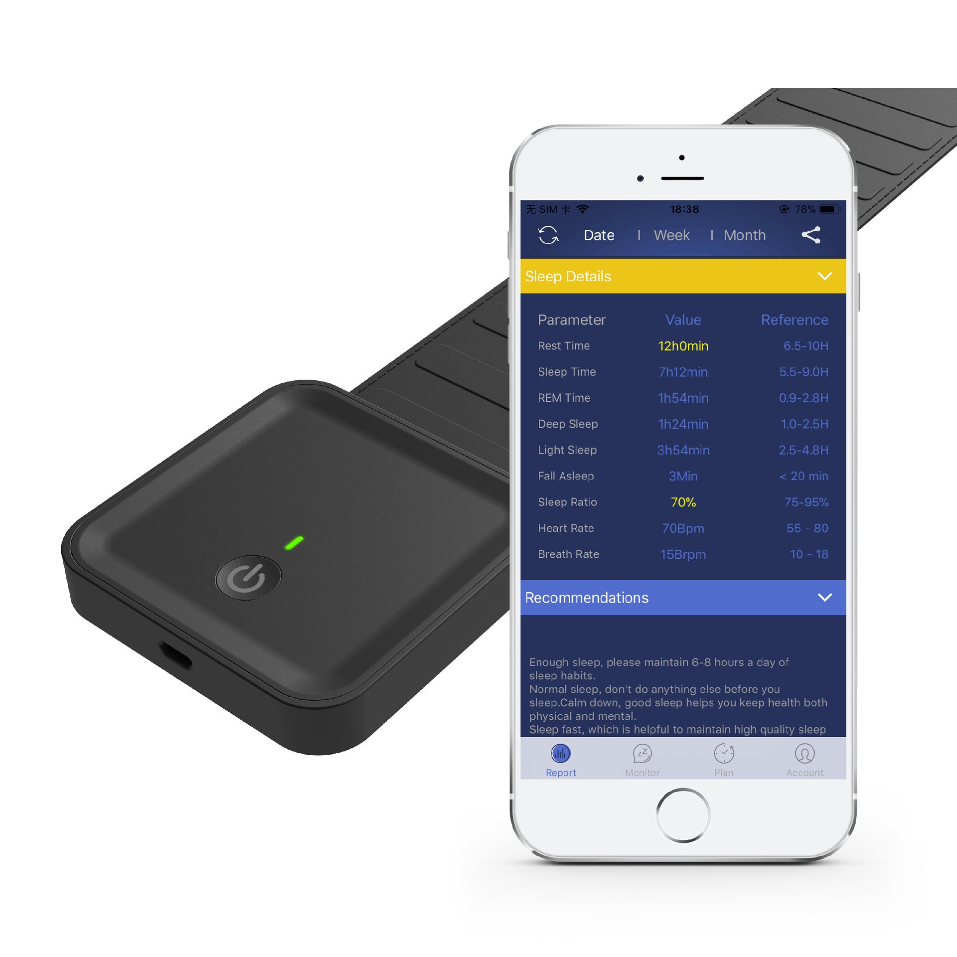 Smart WiFi Sleep Belt with Heart Rate Monitoring