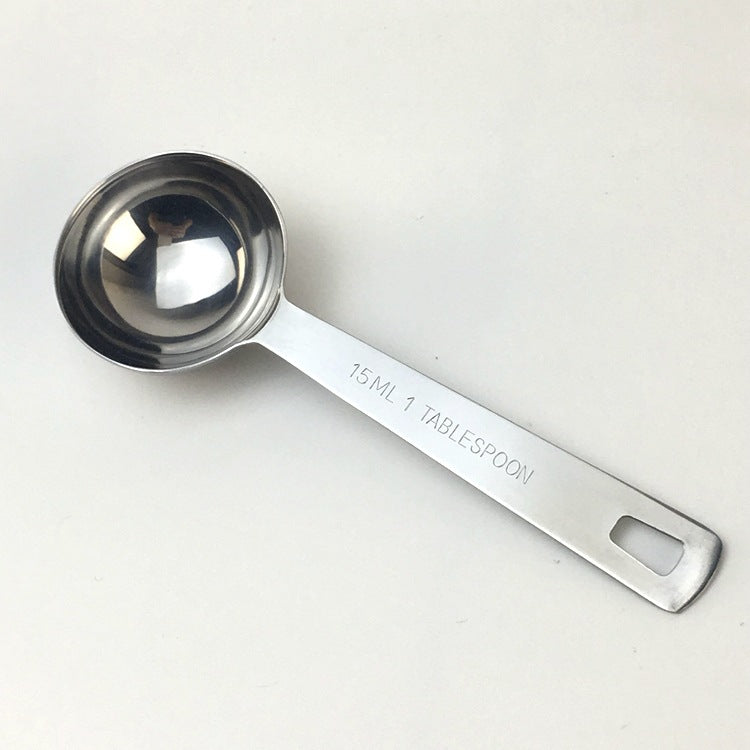 Stainless steel square-handled measuring spoon