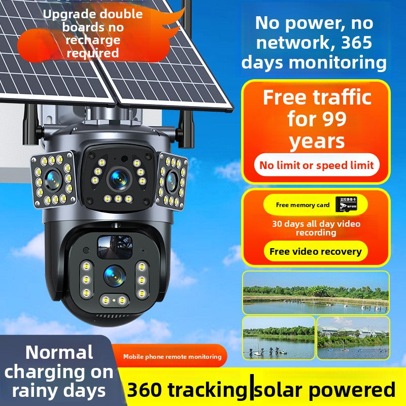 Solar-powered surveillance camera