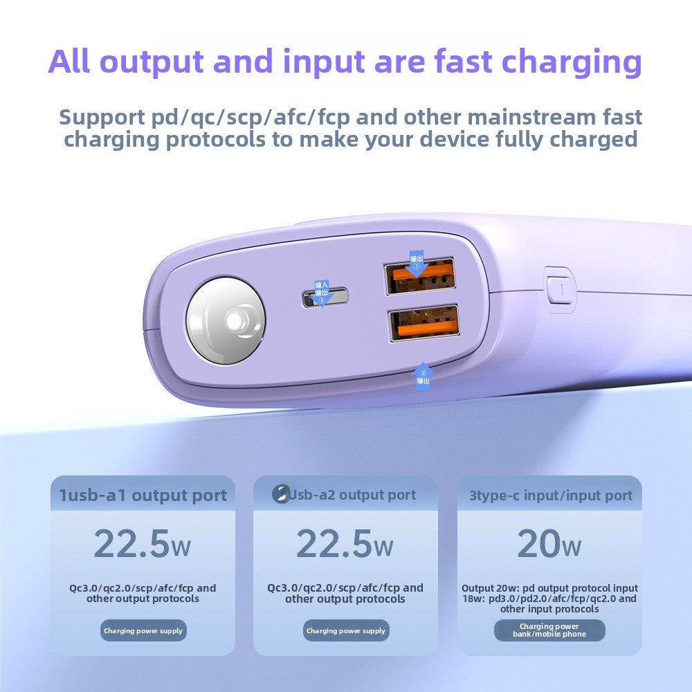 Portable mobile phone charging treasure