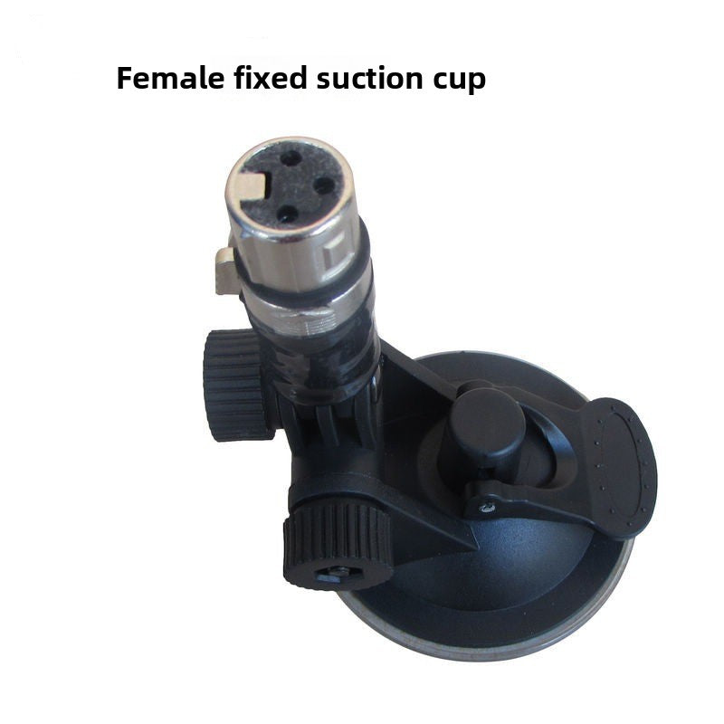 Male connector fixed suction cup