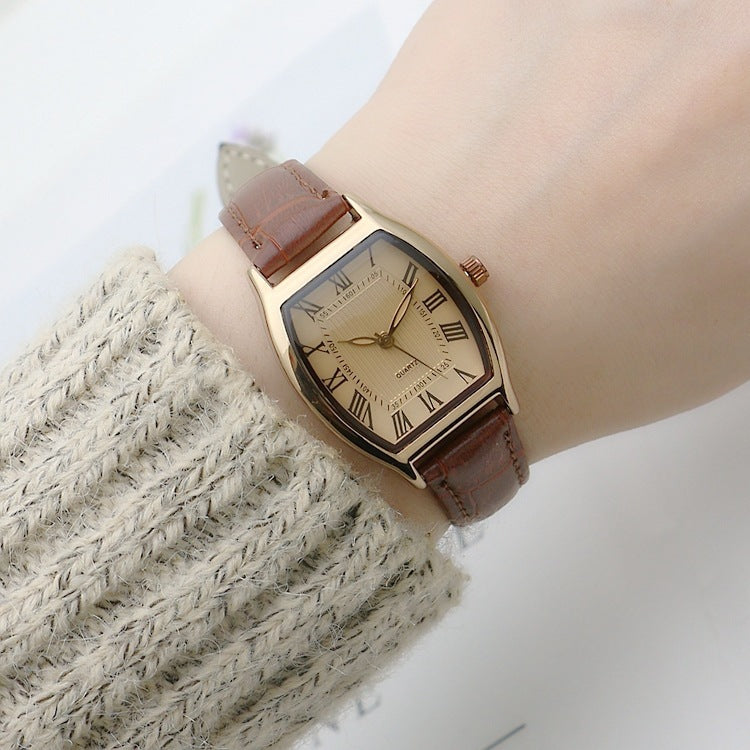 Barrel-shaped Simple Women's Watch