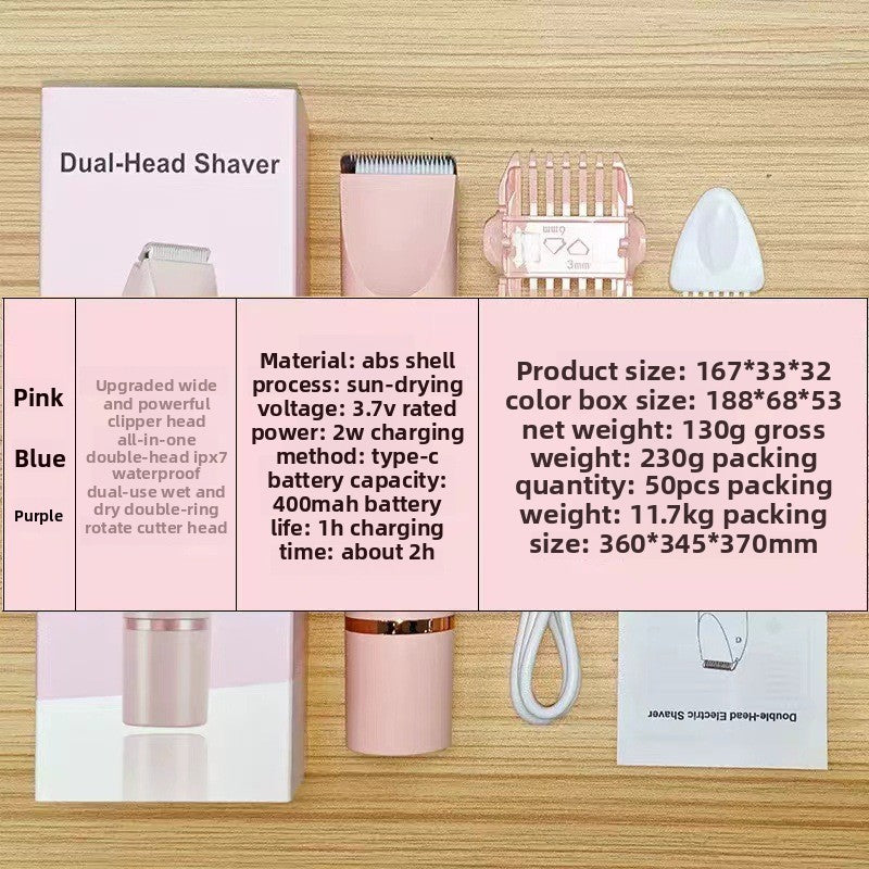 Ladies' full-body electric hair shaver