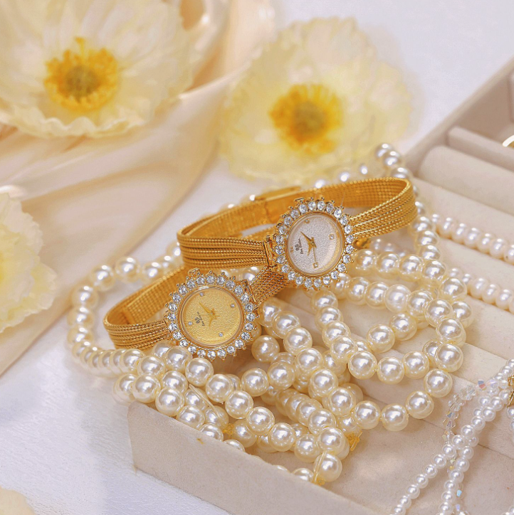 BS new hot watch factory direct middle ancient Du Sang flower diamond temperament wheat ear light luxury female FA1833