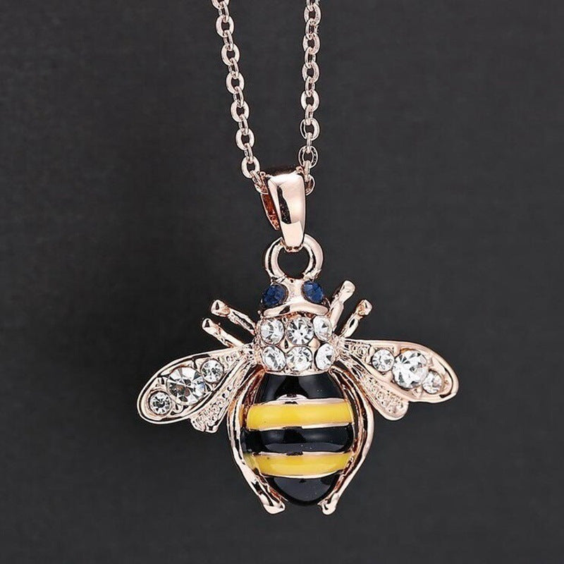 Bee Citrine Drop Fashion Necklace