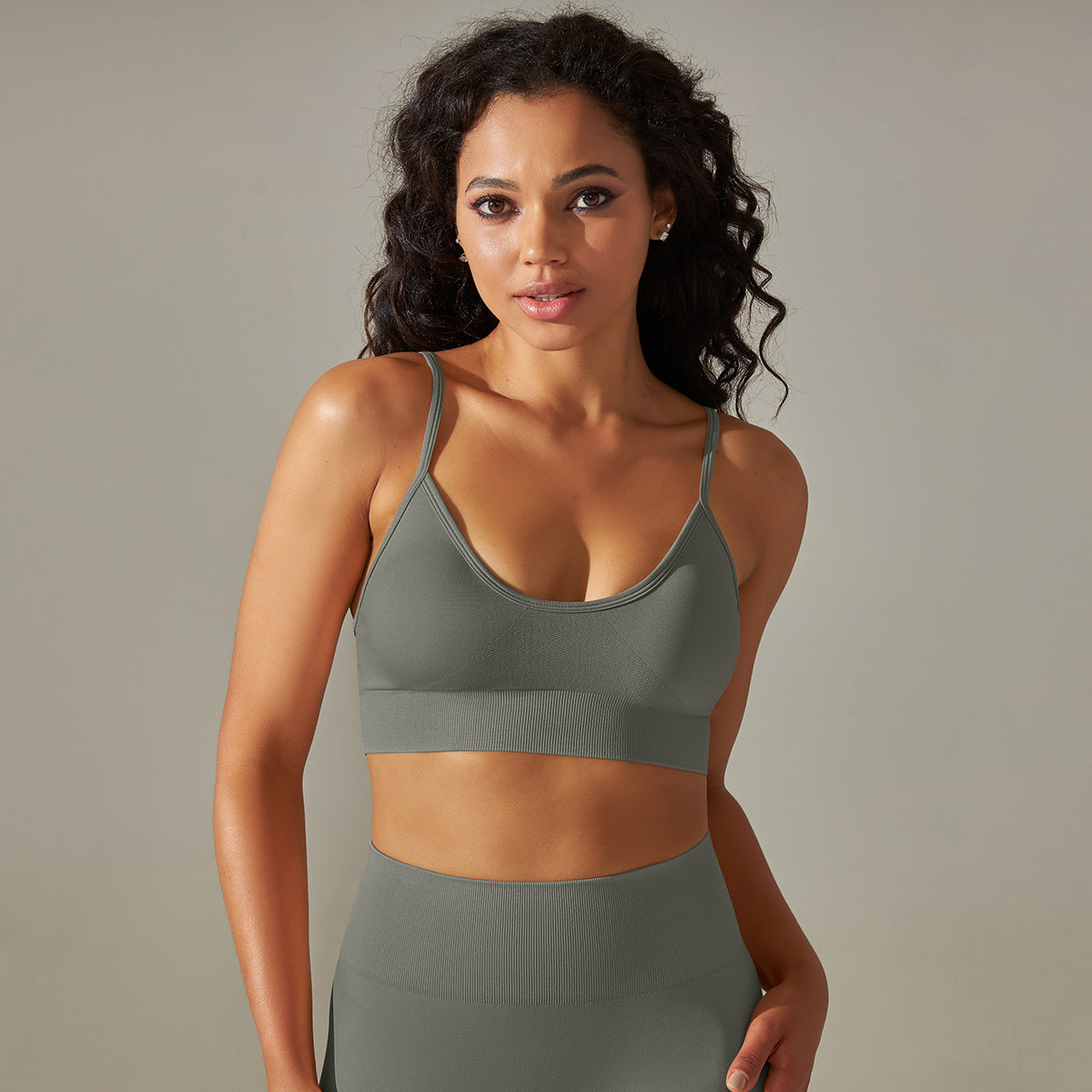 Seamless Wire-Free Sports Bra for Running Fitness Yoga