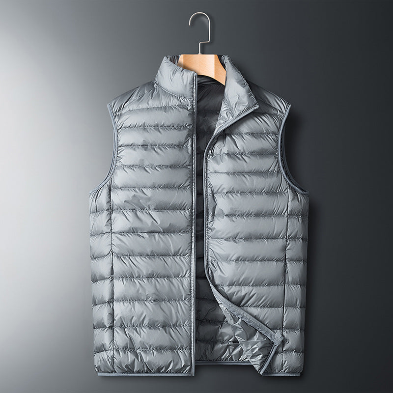 Lightweight white duck down jacket