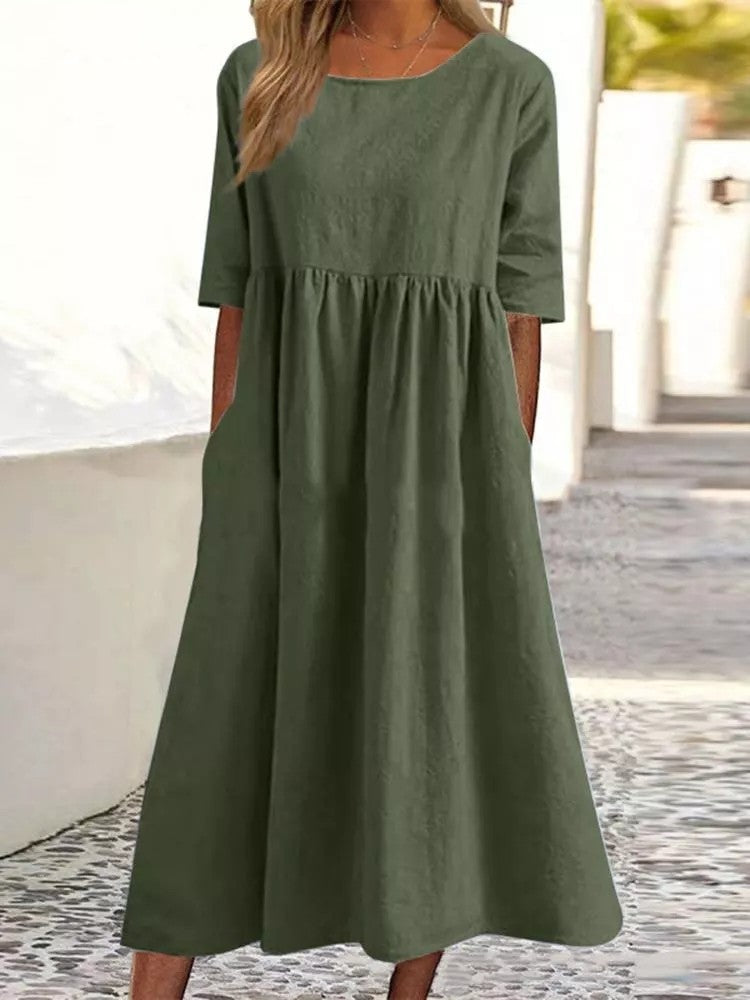 Loose round-neck dress