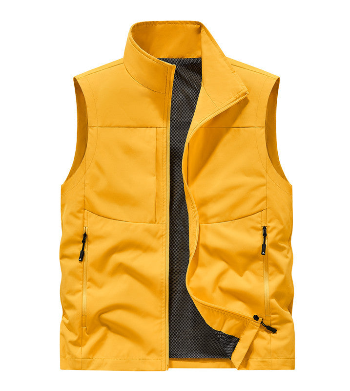 Men's Workwear Vest Waterproof Quick-Drying Multi-Pocket