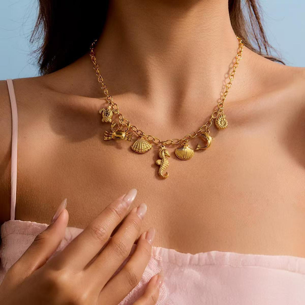 Gold Animal Pendant Necklace