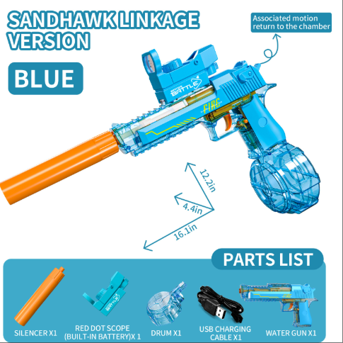 Cross-border electric Glock water gun children's toys large capacity burst water gun beach summer Amazon wholesale