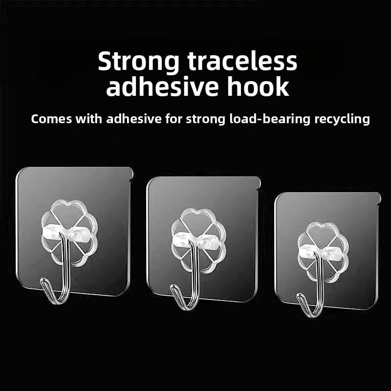 Transparent and traceless hook without punching holes