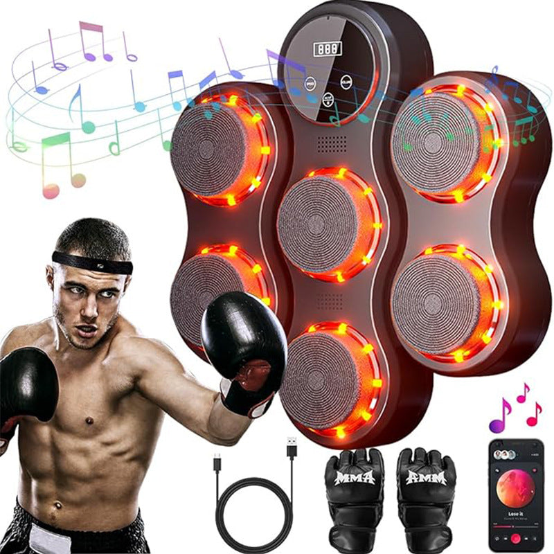 Intelligent Music Boxing Machine - Adjustable Electronic Wall Target for Adult & Kids Fitness Boxing Reaction Training