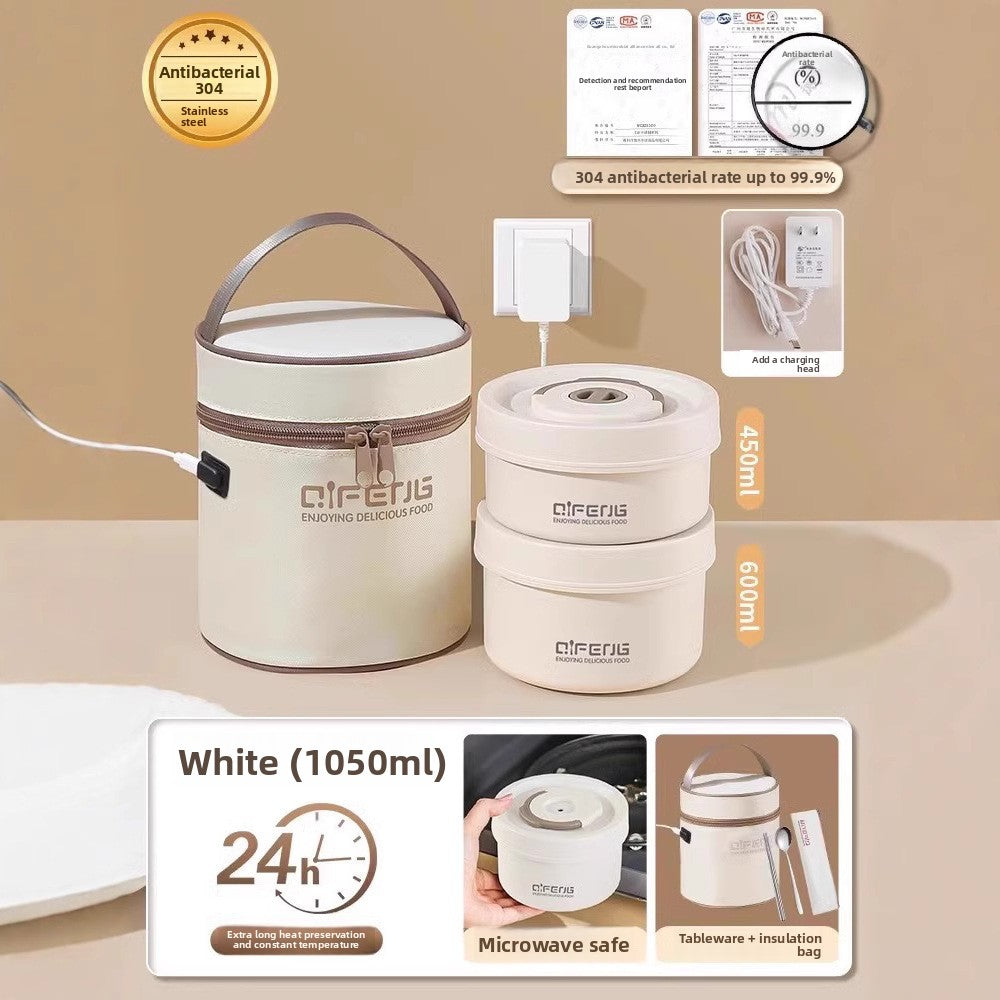 Electric Insulated Lunch Box with Heating and Microwave Safe