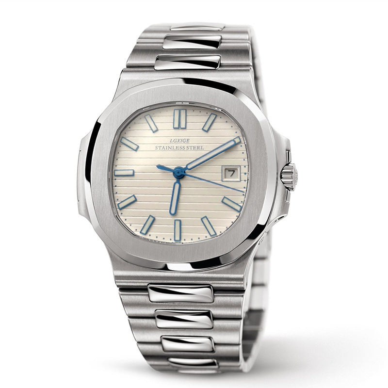 All-steel men's Nautilus watch