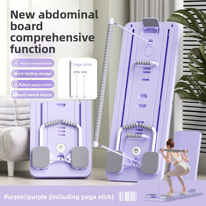 Multi-functional pole-mounted Pilates mat