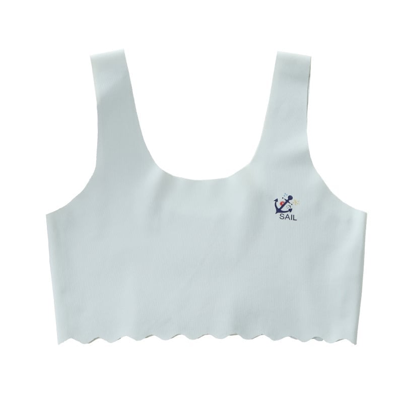 Traceless girls' underwear bra