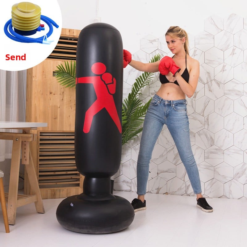 Inflatable fitness boxing column untoppleable figure