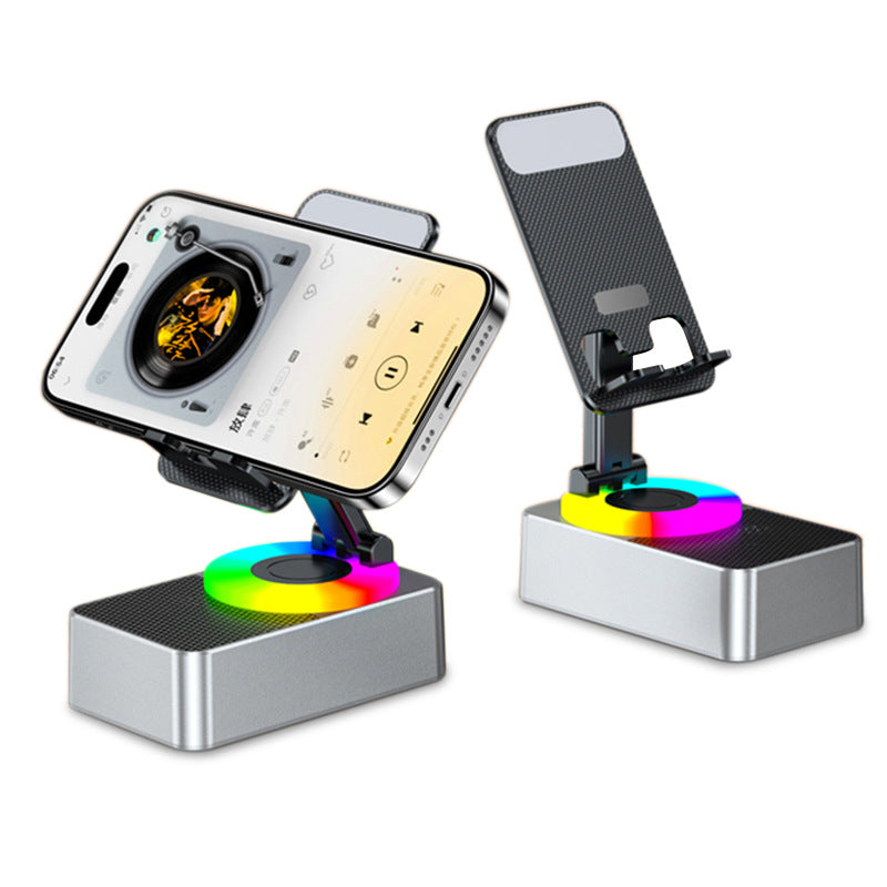 Bluetooth speaker phone holder is portable and foldable