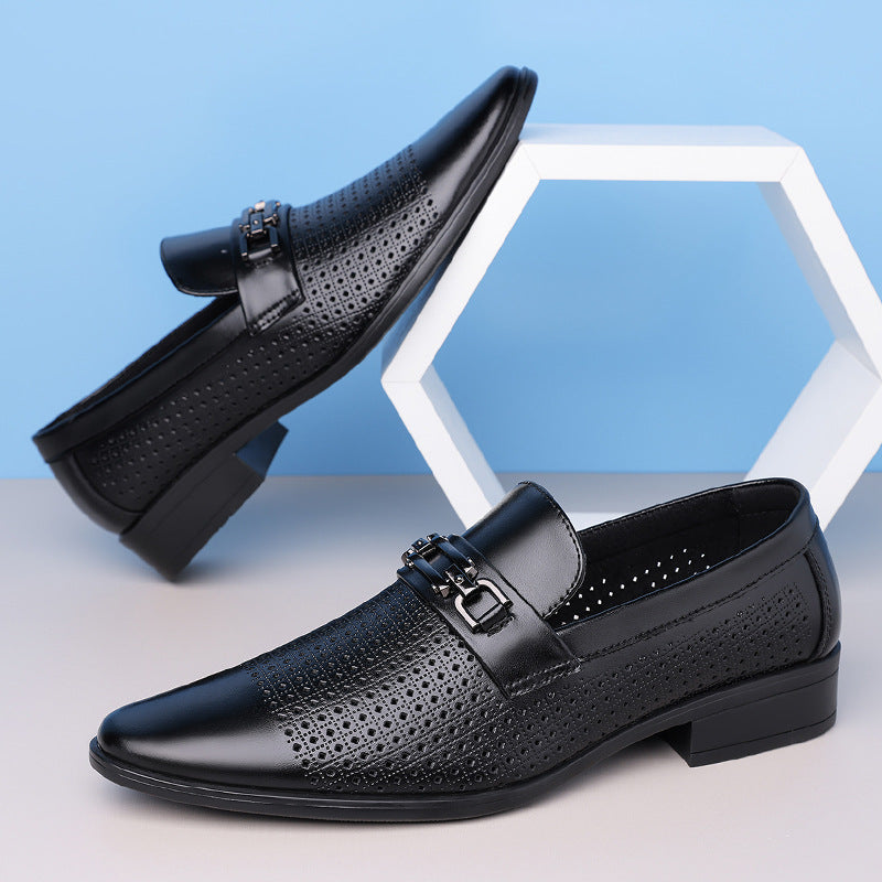 Men's Business Casual Hollow Leather Shoes