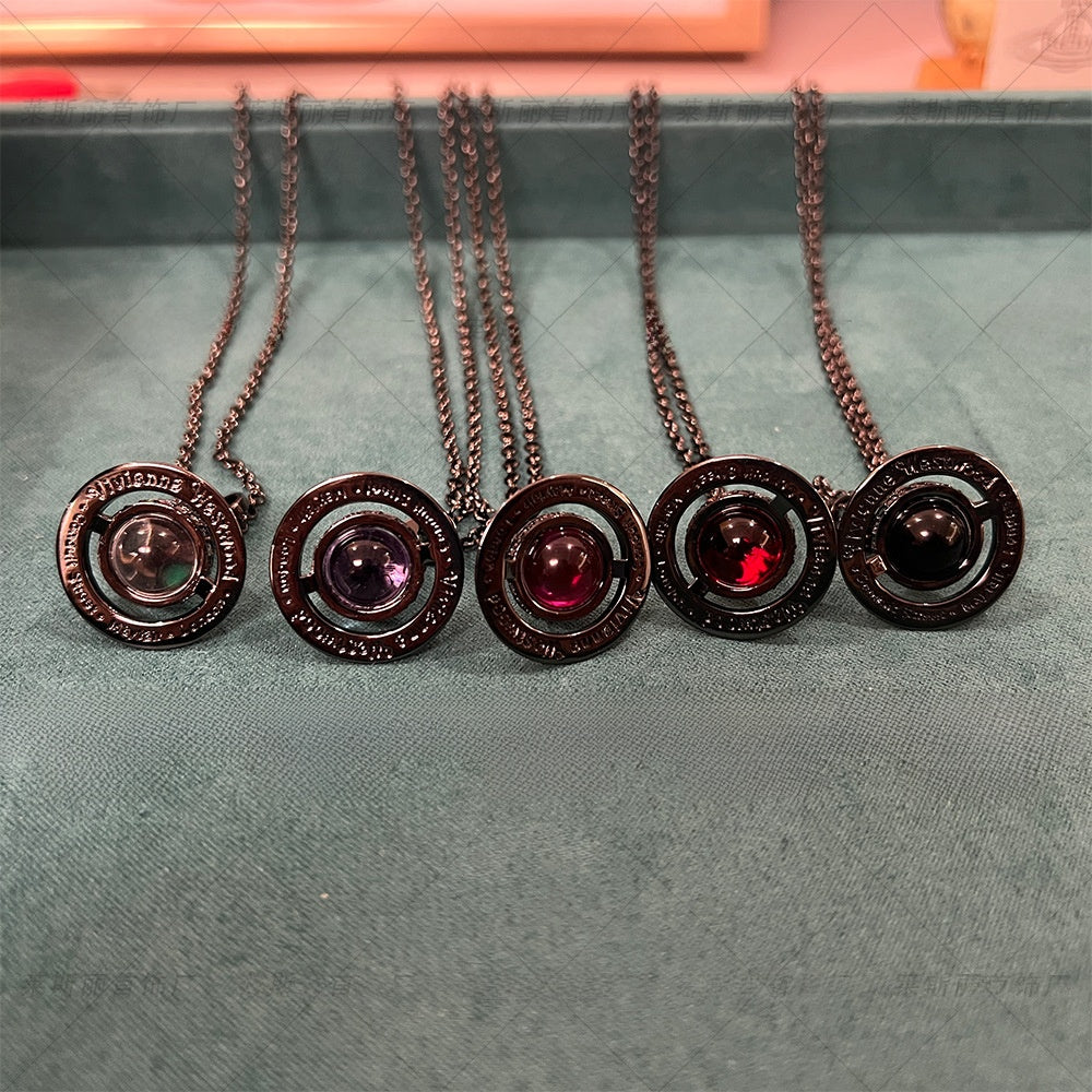 Inspired Gun Black Orb Chain Necklace