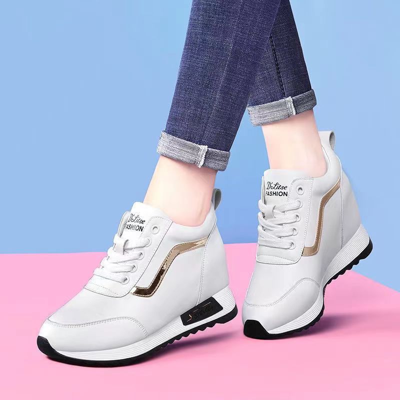 Women's Height-Increasing Casual Sneakers with Breathable Design