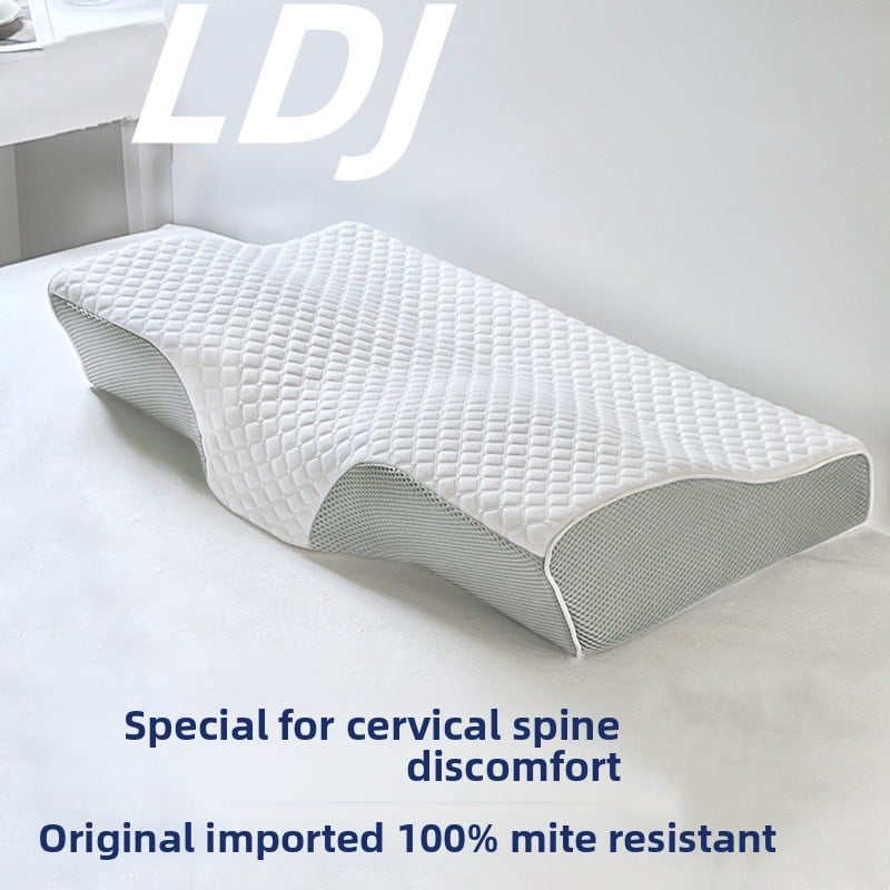 Neck protection and sleep aid latex pillow
