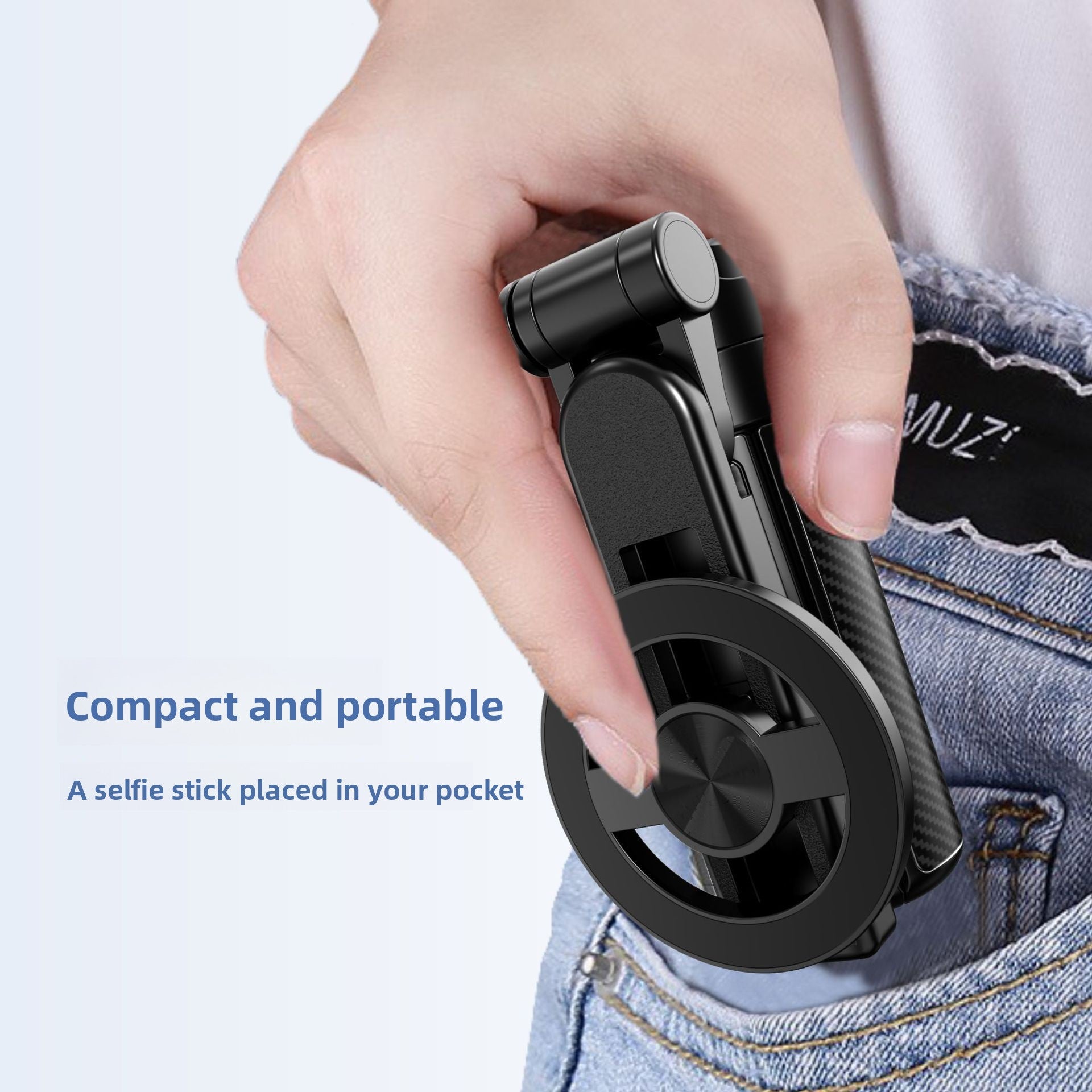 Mini Magnetic Bluetooth Selfie Stick with Remote