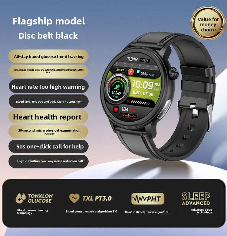 High-precision blood glucose watch for all-day health monitoring