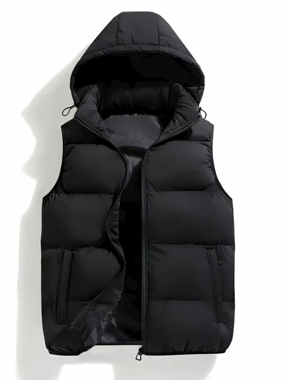 Men's Down Cotton Vest with Hood