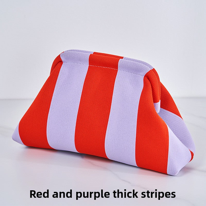 Ladies' striped beach bag