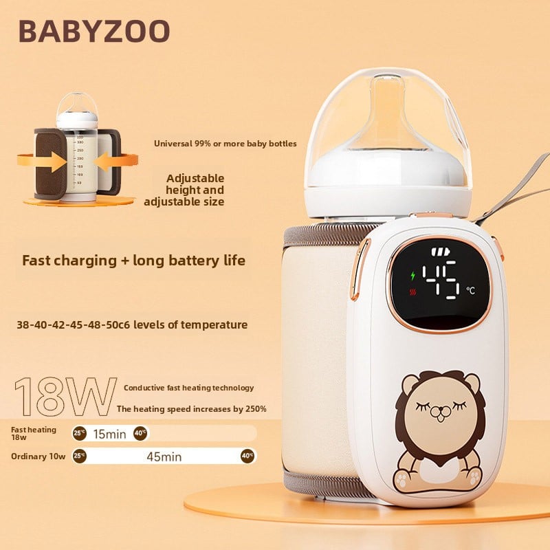 Baby Rechargeable Bottle Thermal Sleeve Soaking Milk Out Portable Warm Milk Warmer Thermostatic Heating Milk Mixing Cup Sleeve