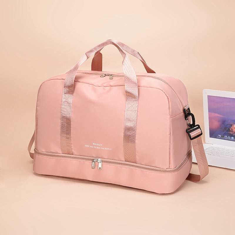 Large Waterproof Travel Tote ? Unisex Carry-On Bag for Short Trips