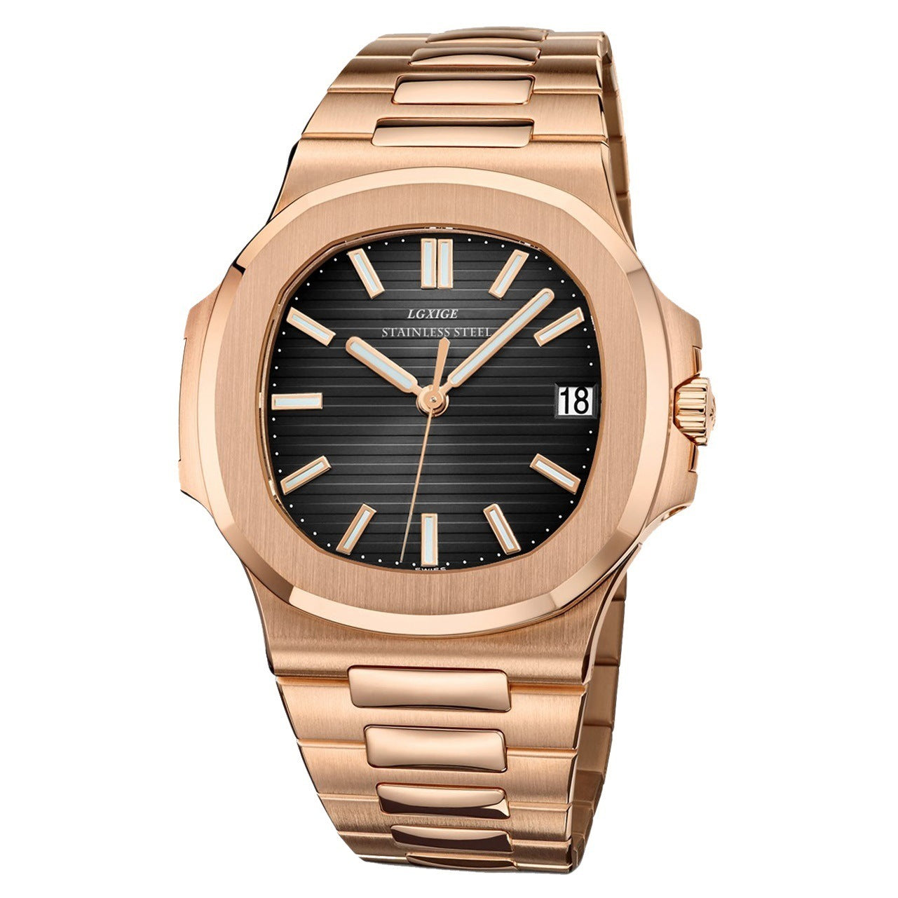All-steel men's Nautilus watch