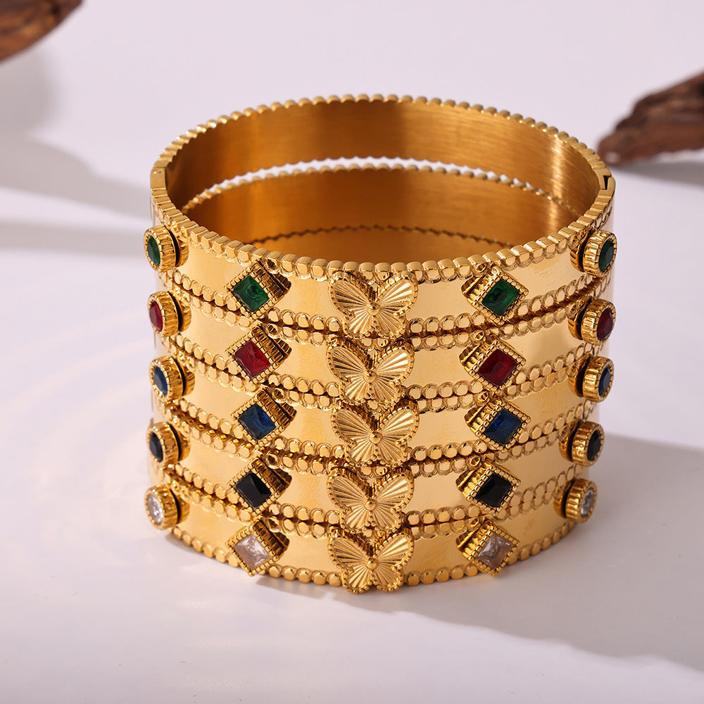 High version of gold bracelet with buckle