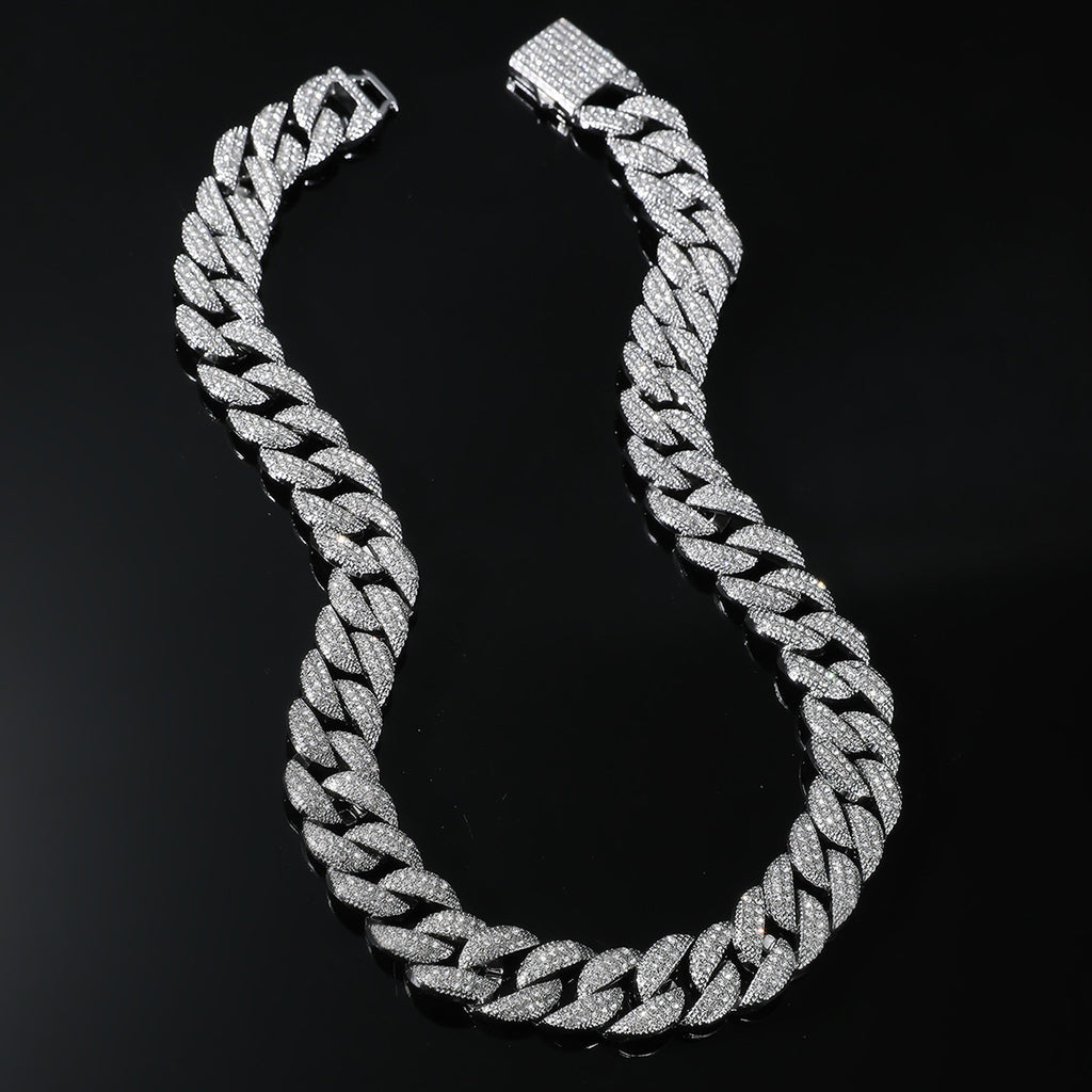 Hip-hop Full Diamond Cuban Chain Necklace