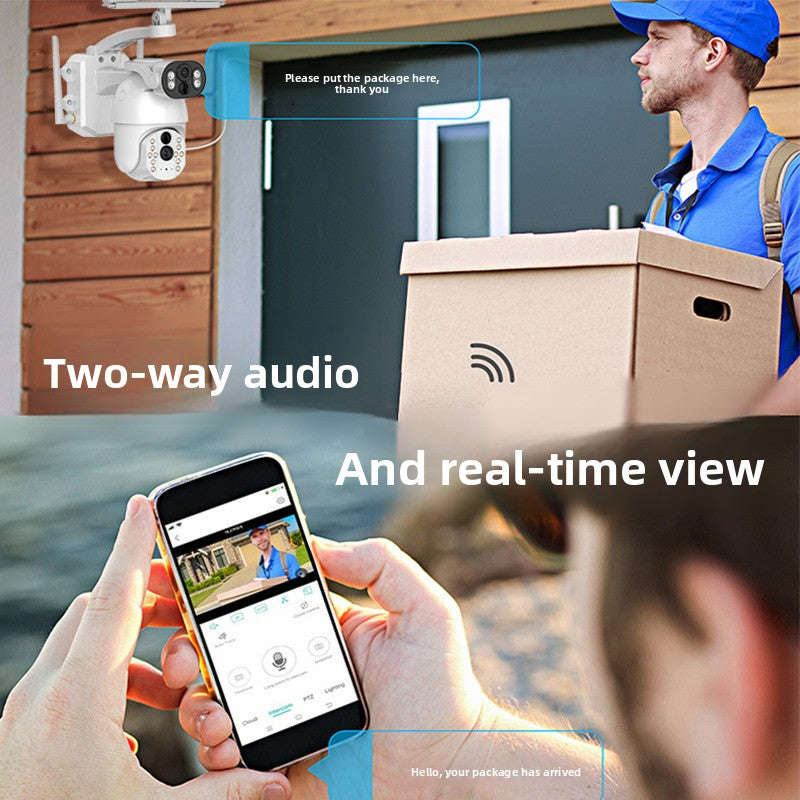 Dual Lens Solar Surveillance Camera