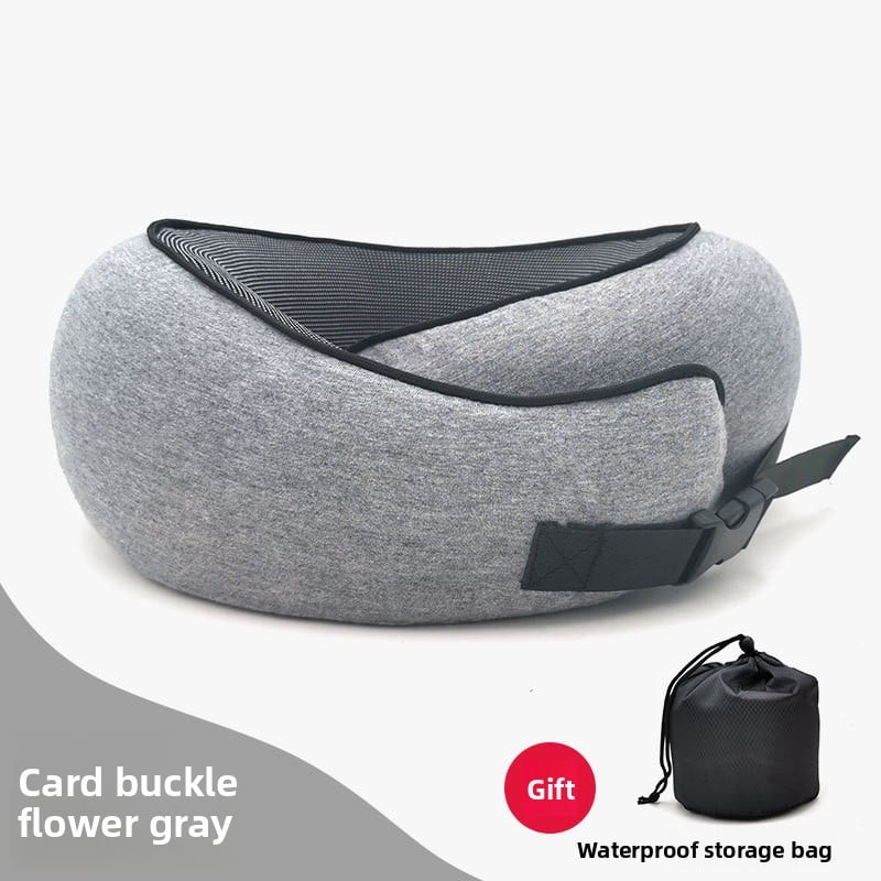 A U-shaped neck guard pillow that can be stored